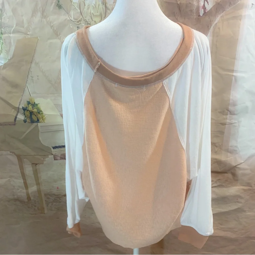 NEW Free People Game Time Tee In Peach - Picture 8 of 11